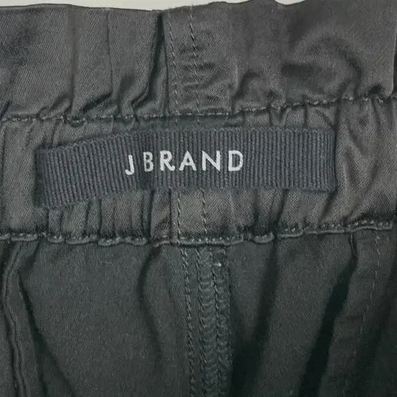 J Brand Piper Jogger Pant Black Cotton Blend Elasticized Paper Bag Waist Size 30 - Picture 5 of 13
